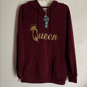 Raglan Maroon Queen Hoodie